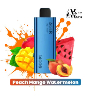 Ager SQ Disposable Vape – 14000 Puffs | Peach Mango Watermelon