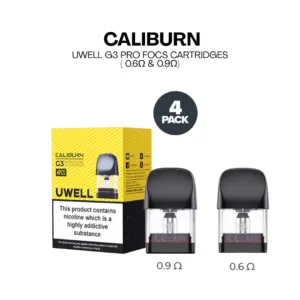 Uwell Caliburn G3 Pro FOCS Cartridges - 0.6Ω & 0.9Ω Replacement Pods for Riyadh Vapers