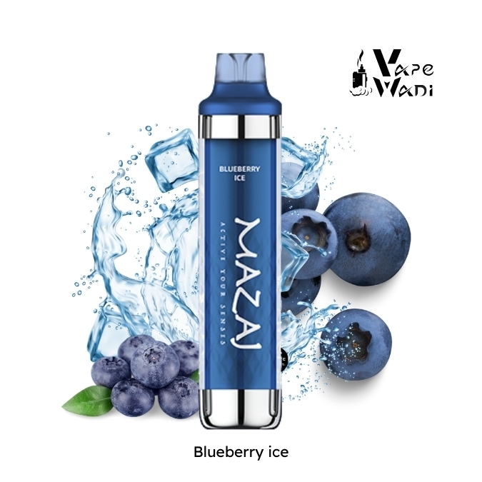 Mazaj Black 8000 Puff Blueberry ice Disposable Vape