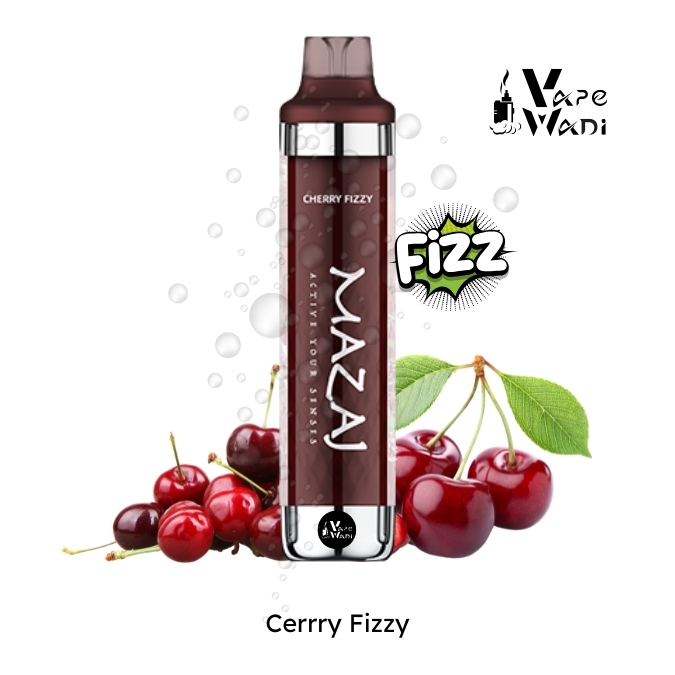 Mazaj Black 8000 Puff Cerrry Fizzy Disposable Vape