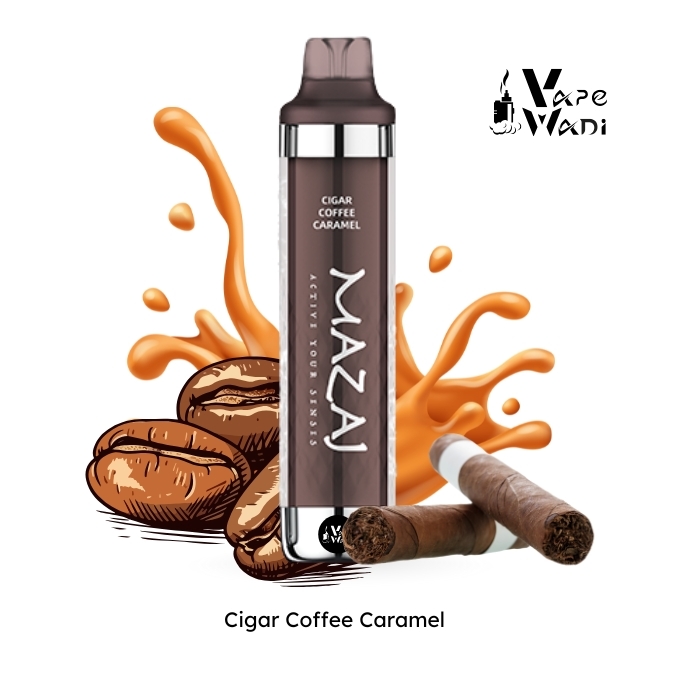 Mazaj Black 8000 Puff Cigar Coffee Caramel Disposable Vape
