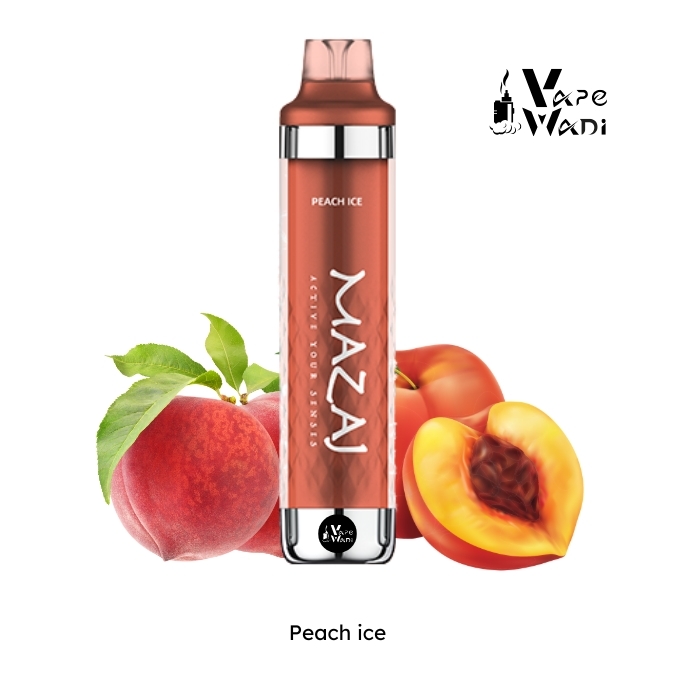 Mazaj Black 8000 Puff Peach ice Disposable Vape
