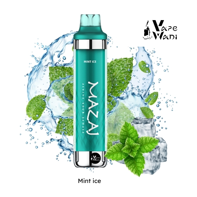 Mazaj Black 8000 Puff mint ice disposable Vape