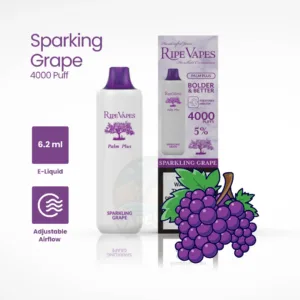 Ripe Vapes Palm Plus 4000 Puff Sparkling Grape Disposable Vape