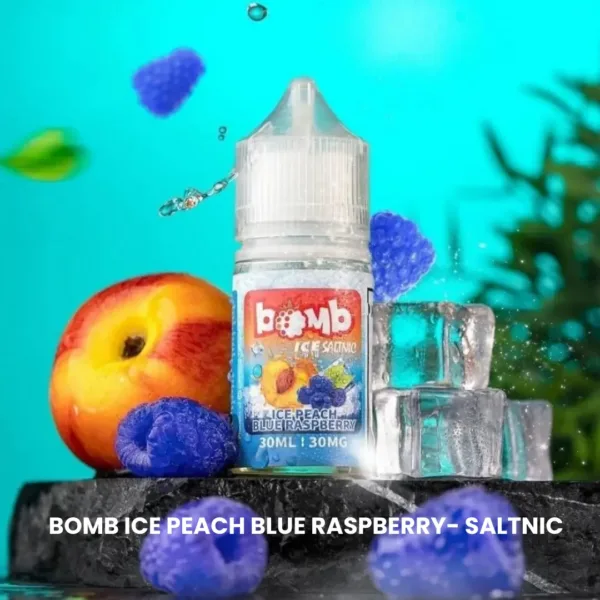 BOMB ICE PEACH BLUE RASPBERRY SALTNIC in Riyadh