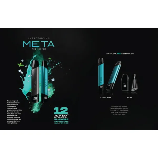 MYLE Meta V5 Pod with 2ml Anti-Leak Mesh Coil in Riyadh
