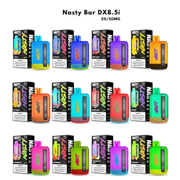 Nasty Bar DX8.5i Disposable Vape – 16 Flavors – Best Seller in Riyadh