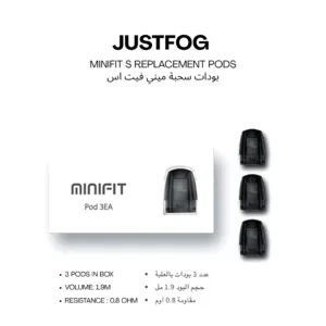 Justfog Minifit S Replacement Pods - 1.2mL Empty Pods for Riyadh Vapers
