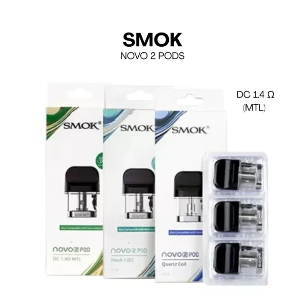 SMOK Novo 2 Replacement Pods - 2mL Empty Pods for Riyadh Vapers
