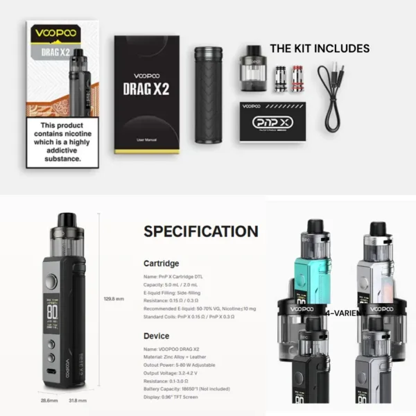 DRAG X2 with PnP-X Pod - Top Vape Device Saudi Arabia