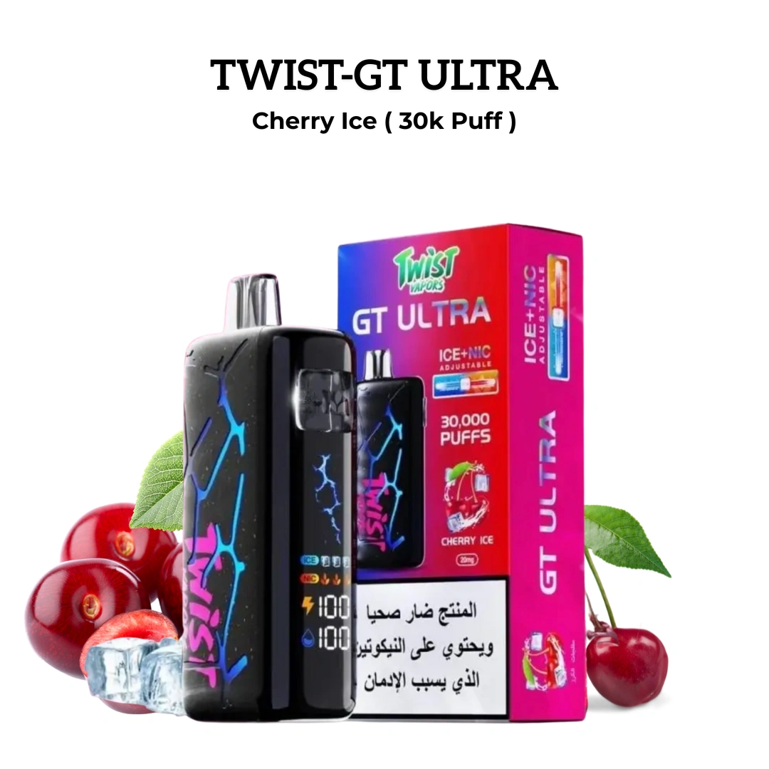 Twist Vapors GT MAX Cherry ice - 30K Puff Disposable | Buy in Riyadh