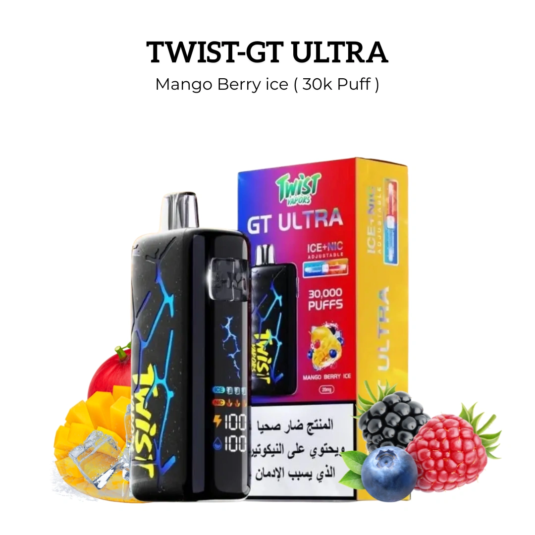 Twist Vapors GT MAX Mango Berry ice- 30K Puff Disposable | Buy in Riyadh