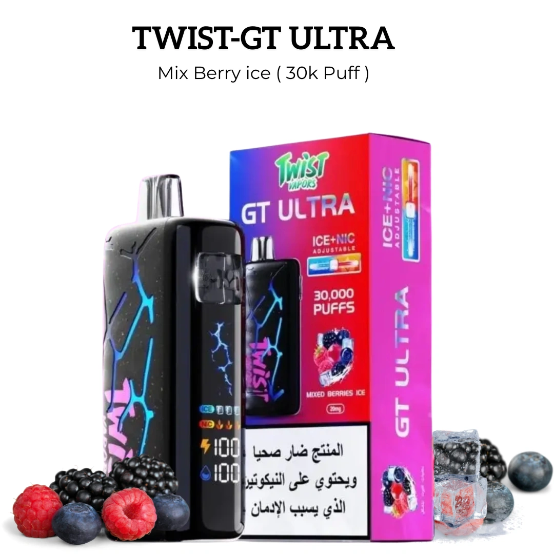 Twist Vapors GT MAX Mix Berry ice - 30K Puff Disposable | Buy in Riyadh
