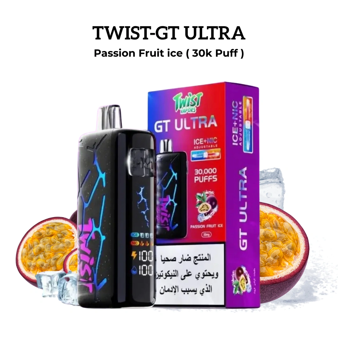 Twist Vapors GT MAX Passion Fruit ice - 30K Puff Disposable | Buy in Riyadh