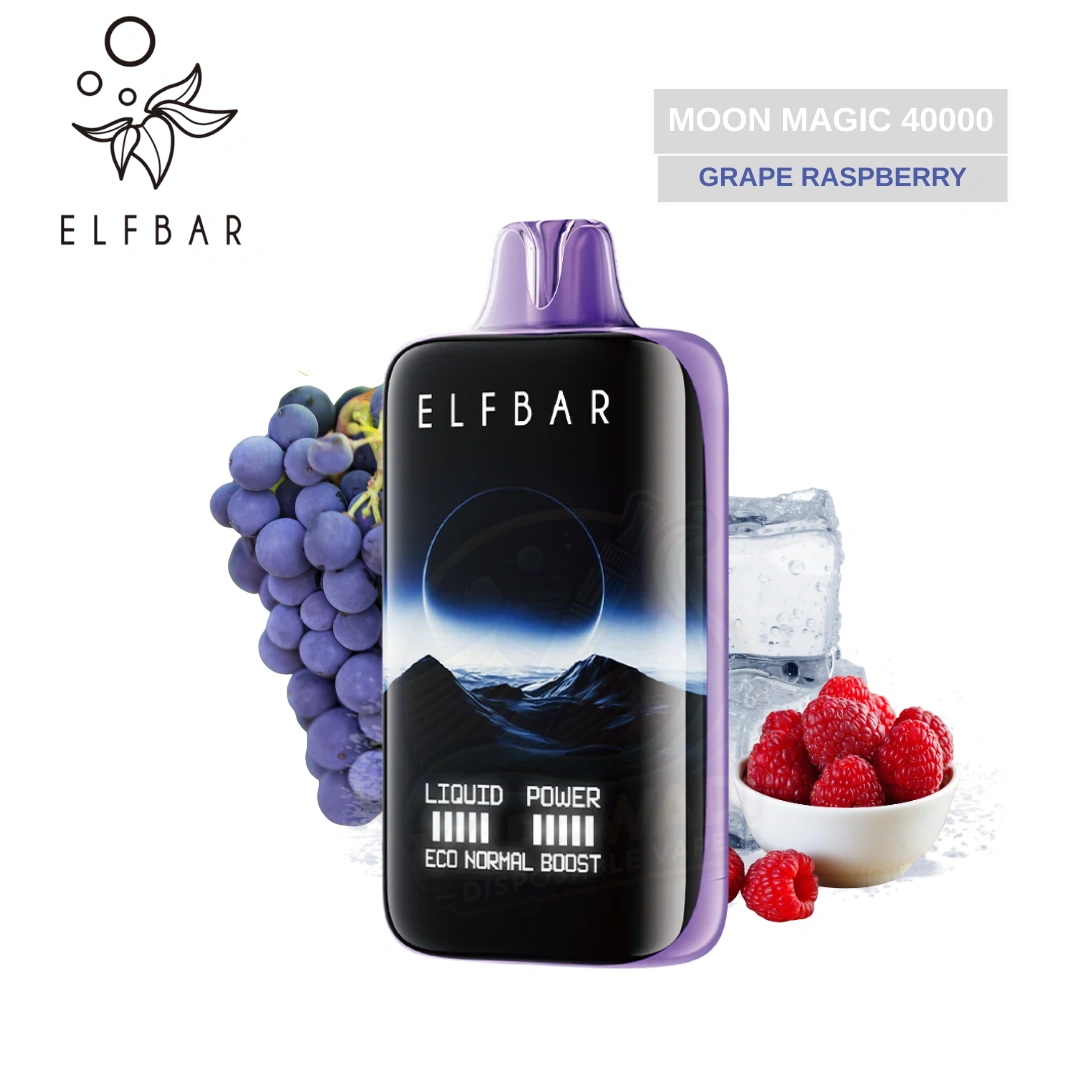 ELFBAR MOON LIGHT 40000 PUFFS Disposable Vape- Grape Raspberry