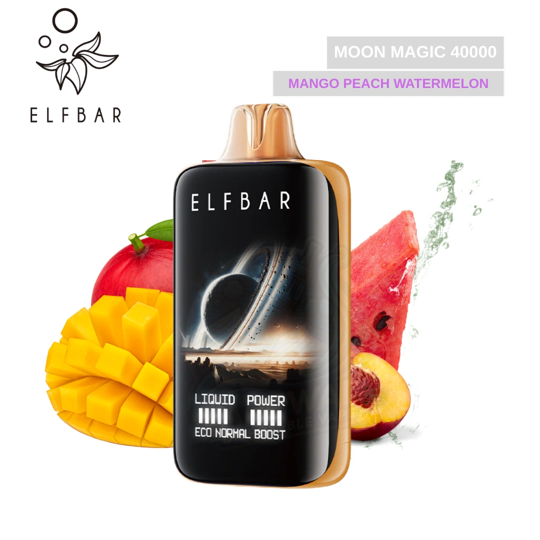 ELFBAR Moon Light Mango Peach Watermelon Flavor - 40000 Puffs